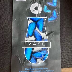 Blue Morpho Butterfly Vase